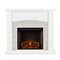 Southern Enterprises 48" White and Black Rectangular Contemporary Electric Fireplace